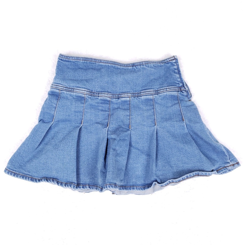 Aeropostale Pleated Mini‎ Skirt XS Blue Y2K Ballet Academia Indie Sleaze